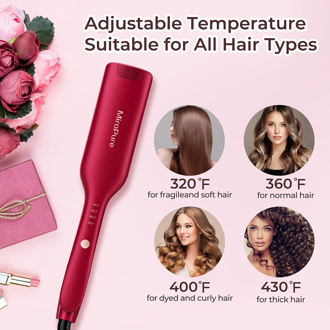 Hair Waver Iron Beach Waver Wand Hair Crimper Hair Waver Barrel Curling Iron 1 Inch PTC Heater Auto Shut-Off Adjustable Easy Shap Long Lasting Heat Dual Voltage-Hair Waver Iron Beach Waver Wand Hair Crimper Hair Waver Barrel Curling Iron 1 Inch PTC Heater Auto Shut-Off Adjustable Easy Shap Long Lasting Heat Dual Voltage