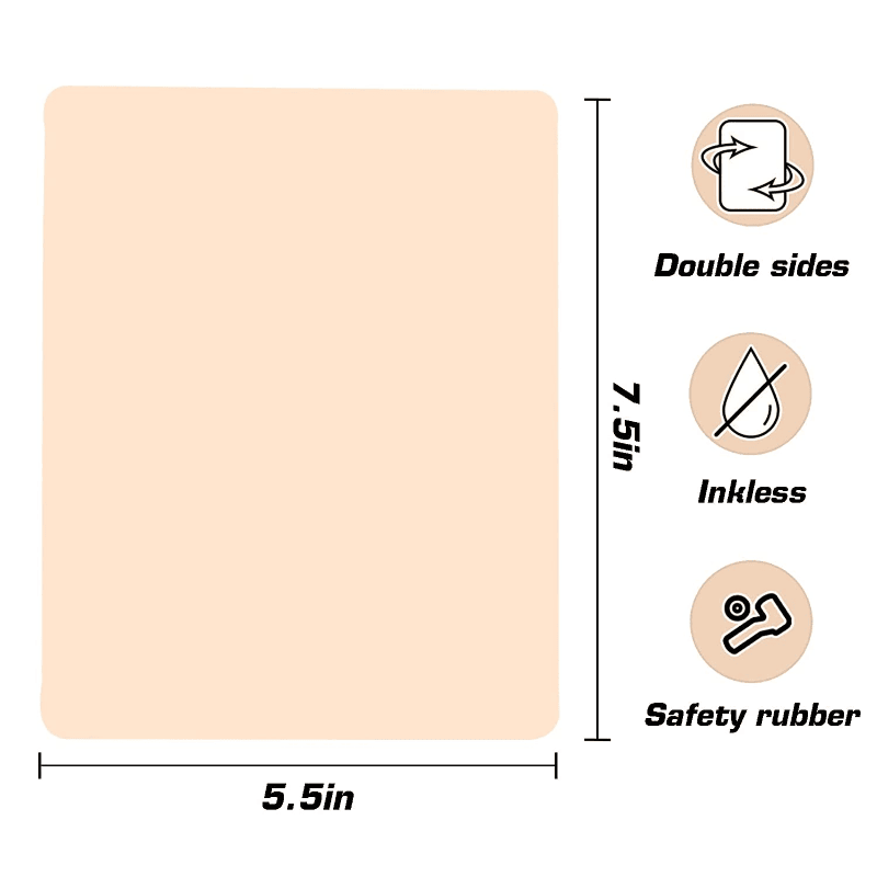 5pcs Soft Silicone Pads for Tattoo and Microblading Practice - Double Permanent Makeup Fake Tattoo Beginner Practice Accessories-5pcs Soft Silicone Pads for Tattoo and Microblading Practice - Double Permanent Makeup Fake Tattoo Beginner Practice Accessories