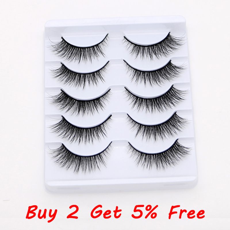 5Pairs Soft Fake Eyelashes Handmade Thick Wispy 3D Faux Mink Eyelash Natural Long Lashes Winged Lash Wholesale Eyelash Extension-5Pairs Soft Fake Eyelashes Handmade Thick Wispy 3D Faux Mink Eyelash Natural Long Lashes Winged Lash Wholesale Eyelash Extension