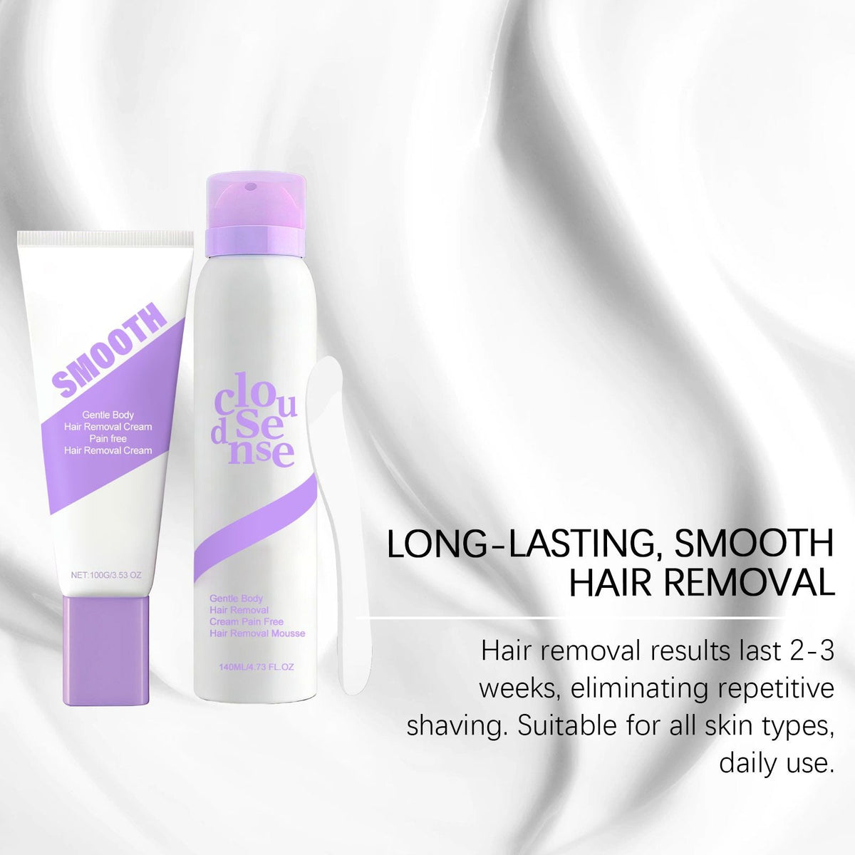 Gentle At-Home Body Hair Removal Kit, Skin Friendly Depilatory Cream & Foam Set, Painless Body Hair Remover for Arms Legs Underarms Smooth Skin Care-Gentle At-Home Body Hair Removal Kit, Skin Friendly Depilatory Cream & Foam Set, Painless Body Hair Remover for Arms Legs Underarms Smooth Skin Care