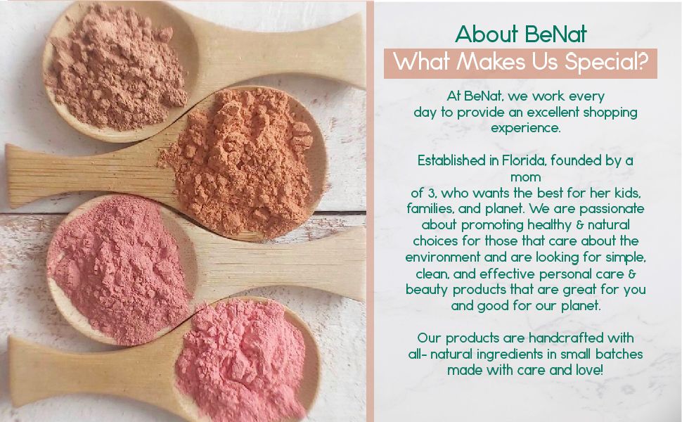 BeNat All-Natural Blush Loose Powder | Reusable Bamboo Container with Refills | Vegan & Lightweight Face Makeup-BeNat All-Natural Blush Loose Powder | Reusable Bamboo Container with Refills | Vegan & Lightweight Face Makeup