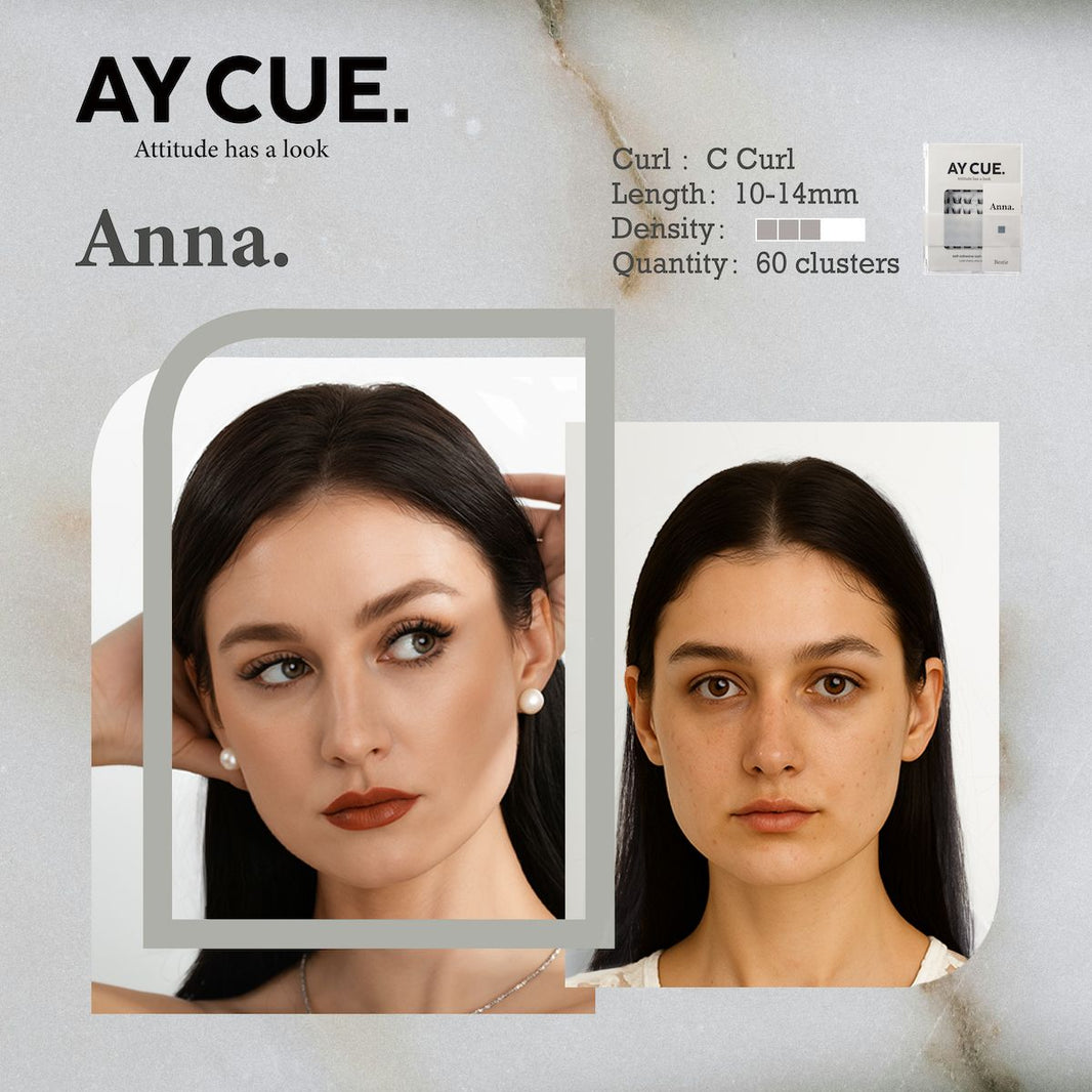 AYCUE #ANNA# Self-adhesive Lash Clusters C Curl 10-14mm 60 Clusters Glue-free Eyelashes Extensions for Natural Look Easy Application Lightweight & Reusable Cosmetic-AYCUE #ANNA# Self-adhesive Lash Clusters C Curl 10-14mm 60 Clusters Glue-free Eyelashes Extensions for Natural Look Easy Application Lightweight & Reusable Cosmetic