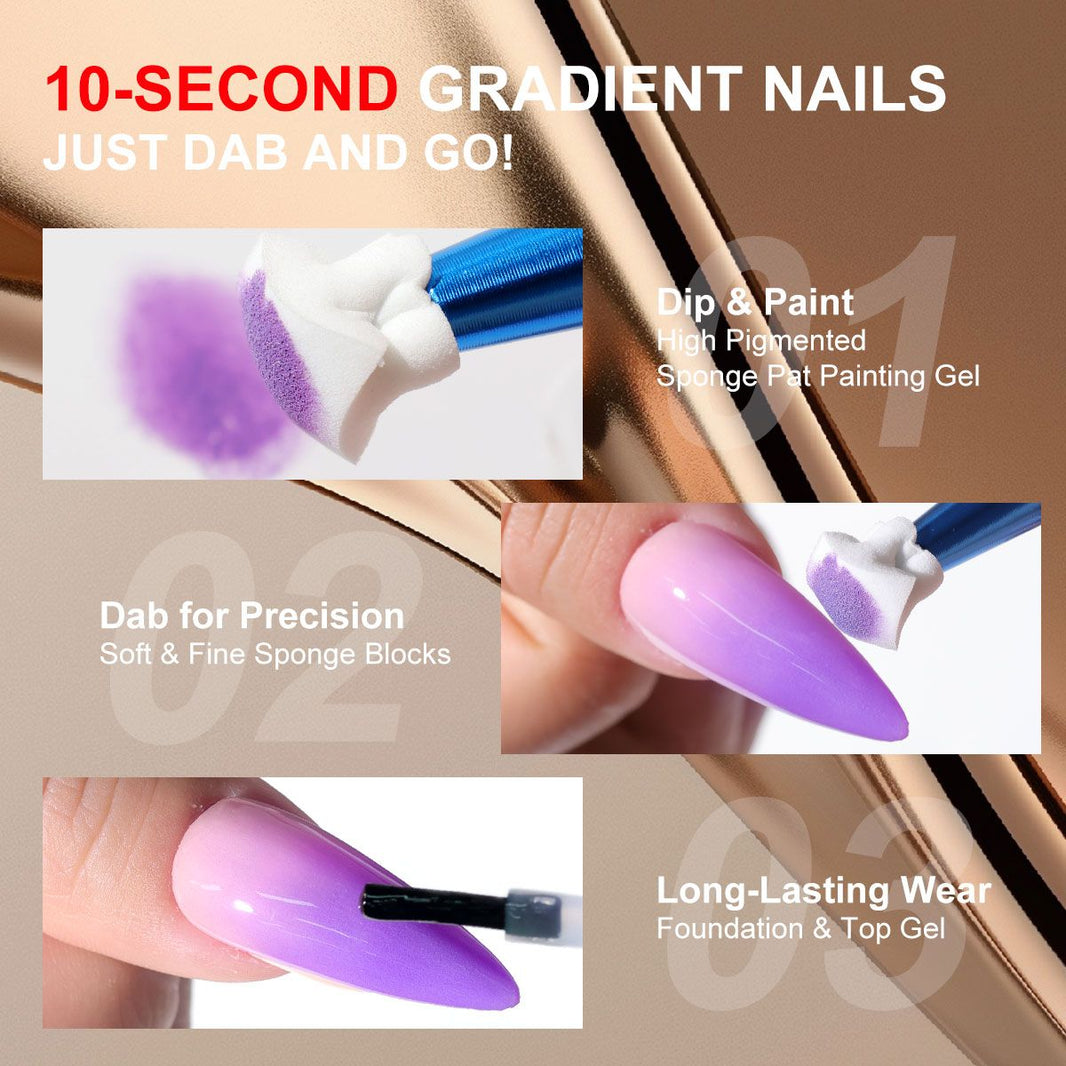 Limegirl Gradient Painting Gel, 9 Bright Colors Ombre GelNail Polish for Pigment Pat Nails Nails French ManicureSoak Off UV Set-Limegirl Gradient Painting Gel, 9 Bright Colors Ombre GelNail Polish for Pigment Pat Nails Nails French ManicureSoak Off UV Set