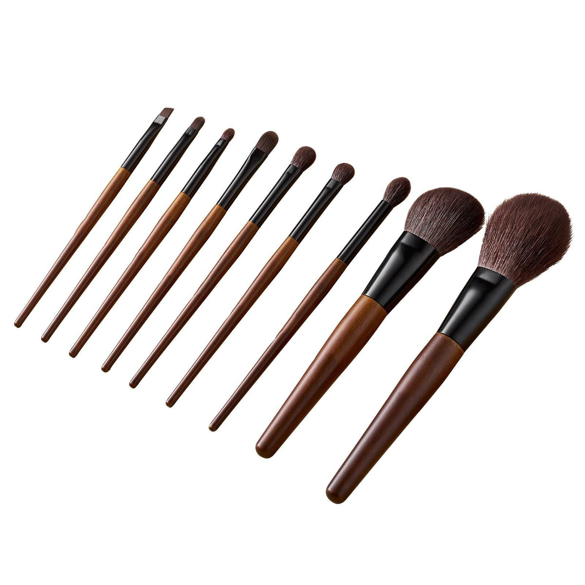 9-Piece Makeup Brush Set for Foundation Blending Eyeshadow, Professional Makeup Brush Kit with Soft Natural Wool & Vegan Synthetic Bristles, Ergonomic Wood Handle, Travel-Friendly Storage Bag-9-Piece Makeup Brush Set for Foundation Blending Eyeshadow, Professional Makeup Brush Kit with Soft Natural Wool & Vegan Synthetic Bristles, Ergonomic Wood Handle, Travel-Friendly Storage Bag