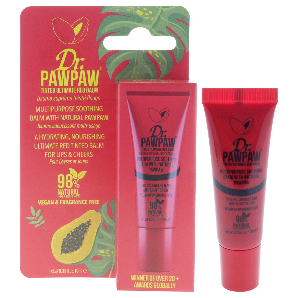 Multipurpose Tinted Balm - Ultimate Red by Dr. PawPaw for Women - 0.33 oz Makeup-Multipurpose Tinted Balm - Ultimate Red by Dr. PawPaw for Women - 0.33 oz Makeup