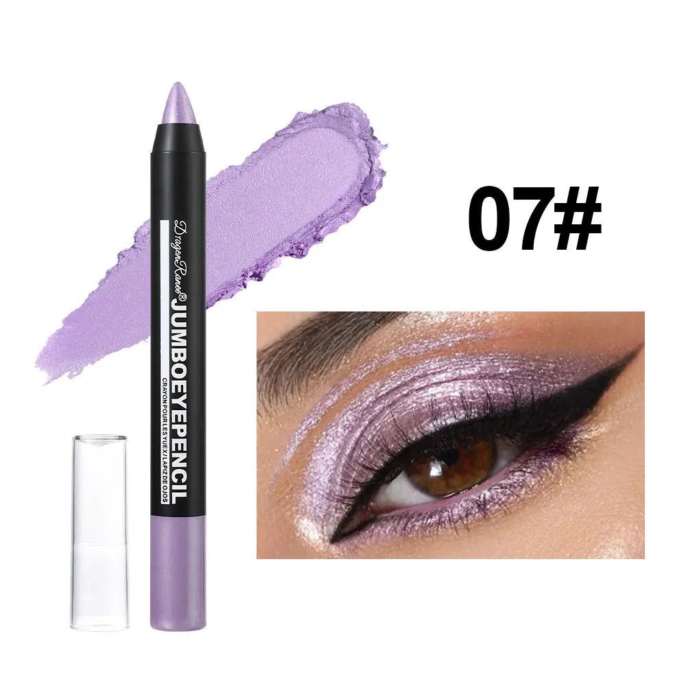 Smoky Dark Green Eyeshadow Pencil Stick Waterproof Pearlescent 12 Colors Metallic Glitter Eye Shadow Highlighter Pen Makeup Tool-Smoky Dark Green Eyeshadow Pencil Stick Waterproof Pearlescent 12 Colors Metallic Glitter Eye Shadow Highlighter Pen Makeup Tool