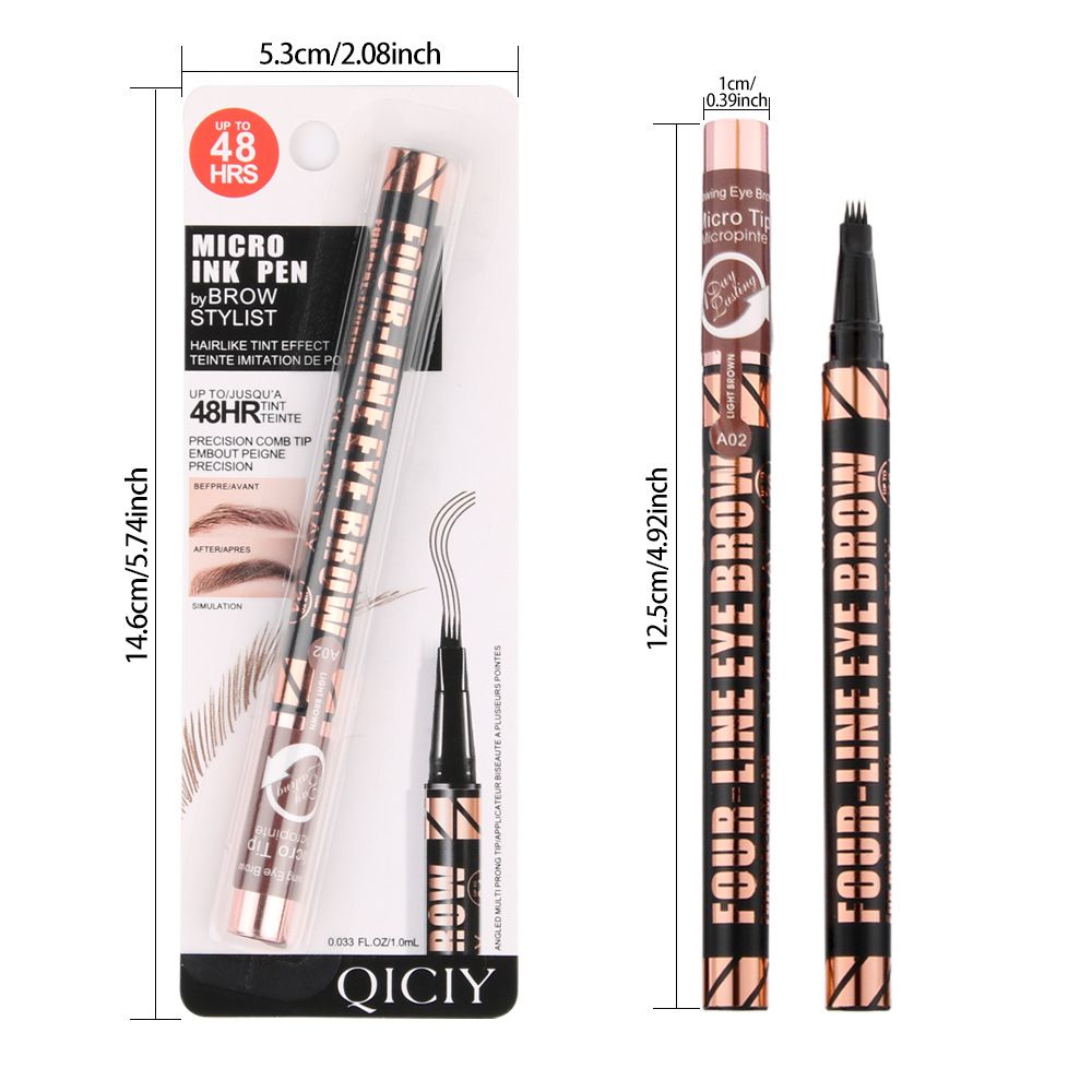 3 Colors Quad Wild Eyebrow Eyebrow Pencil Waterproof Non-Halogenating Extremely Fine Liquid Water Eyebrow Pencil-3 Colors Quad Wild Eyebrow Eyebrow Pencil Waterproof Non-Halogenating Extremely Fine Liquid Water Eyebrow Pencil