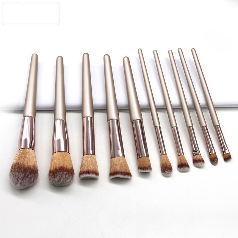 10pcs High Quality Professional Makeup Brushes Set Eyeshadow Brown Foundation Powder Cosmetic-10pcs High Quality Professional Makeup Brushes Set Eyeshadow Brown Foundation Powder Cosmetic