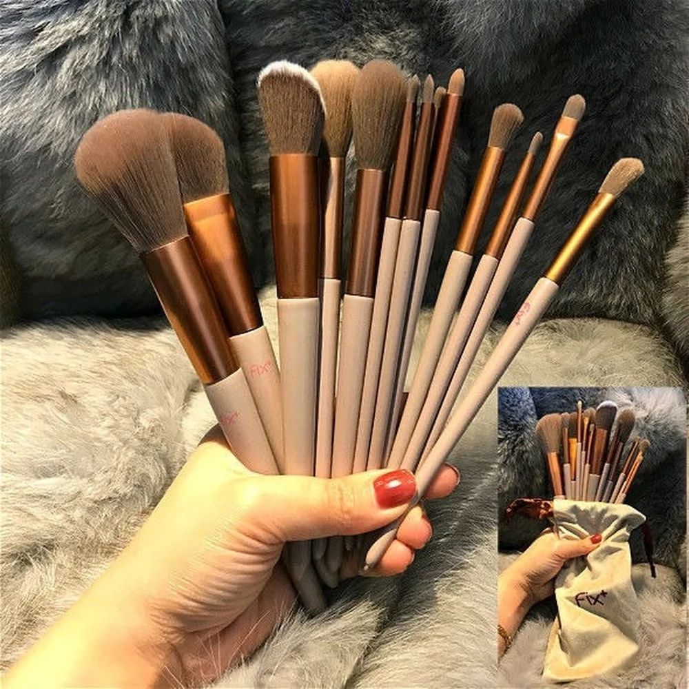 13 PCS Makeup Brushes Set Eye Shadow Foundation Women Cosmetic Brush Eyeshadow Blush Powder Blending Beauty Soft Make Up Tools-13 PCS Makeup Brushes Set Eye Shadow Foundation Women Cosmetic Brush Eyeshadow Blush Powder Blending Beauty Soft Make Up Tools