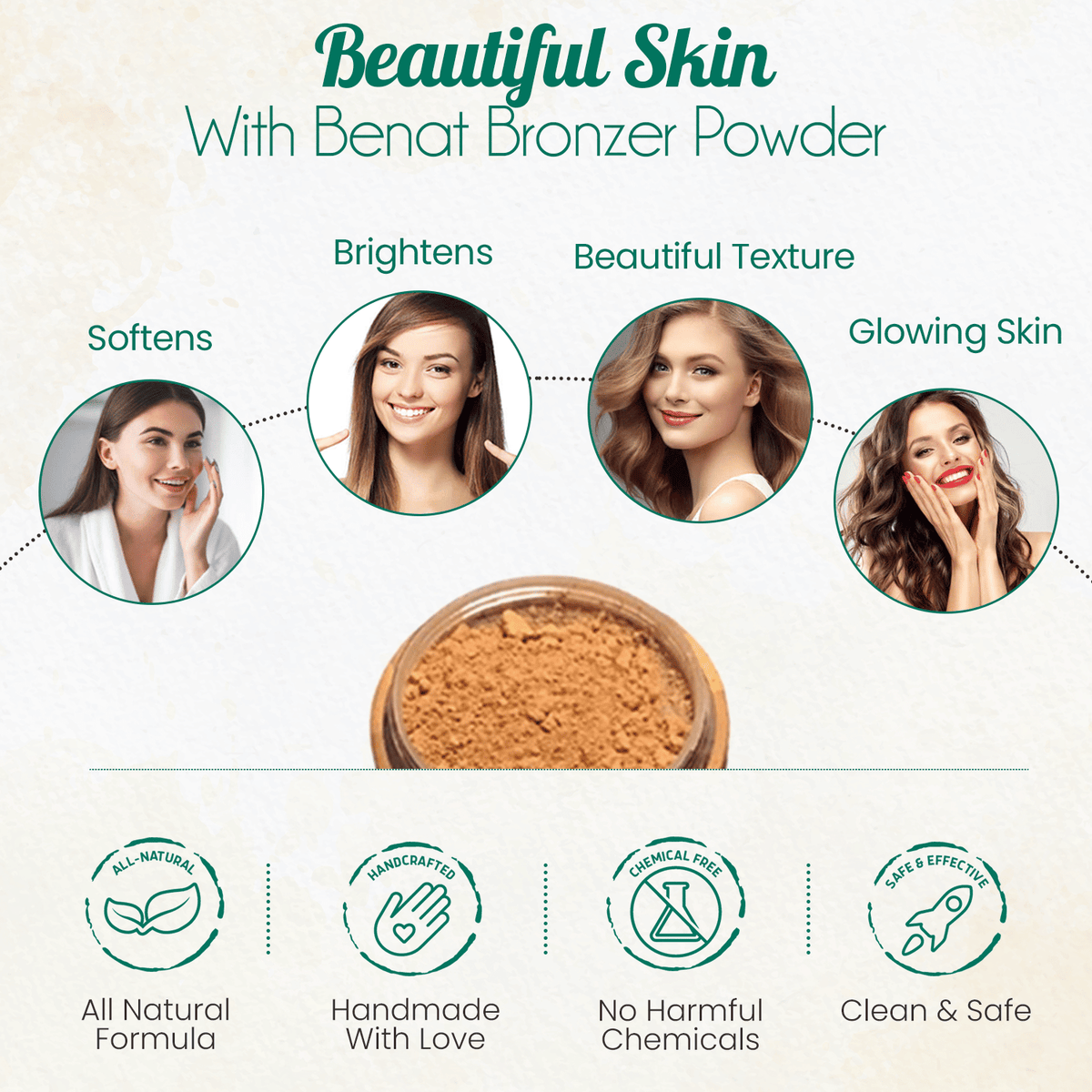 BeNat All-Natural Bronzer Loose Powder - Eco-Friendly Reusable Bamboo Case Vegan Face Makeup for a Healthy Sun-Kissed Glow-BeNat All-Natural Bronzer Loose Powder - Eco-Friendly Reusable Bamboo Case Vegan Face Makeup for a Healthy Sun-Kissed Glow