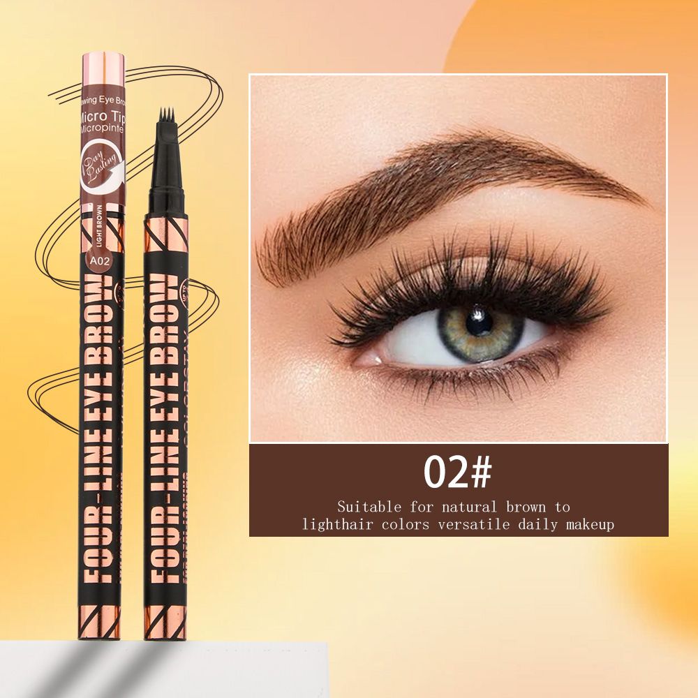 3 Colors Quad Wild Eyebrow Eyebrow Pencil Waterproof Non-Halogenating Extremely Fine Liquid Water Eyebrow Pencil-3 Colors Quad Wild Eyebrow Eyebrow Pencil Waterproof Non-Halogenating Extremely Fine Liquid Water Eyebrow Pencil