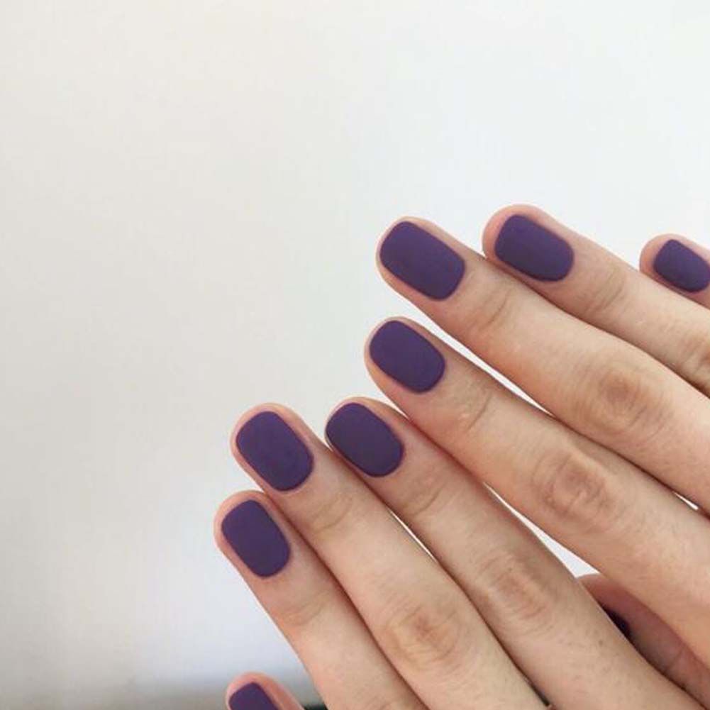 Matte Purple False Fingernails Full Cover Fake Nails Artificial False Nails Tips Nail Art-Matte Purple False Fingernails Full Cover Fake Nails Artificial False Nails Tips Nail Art
