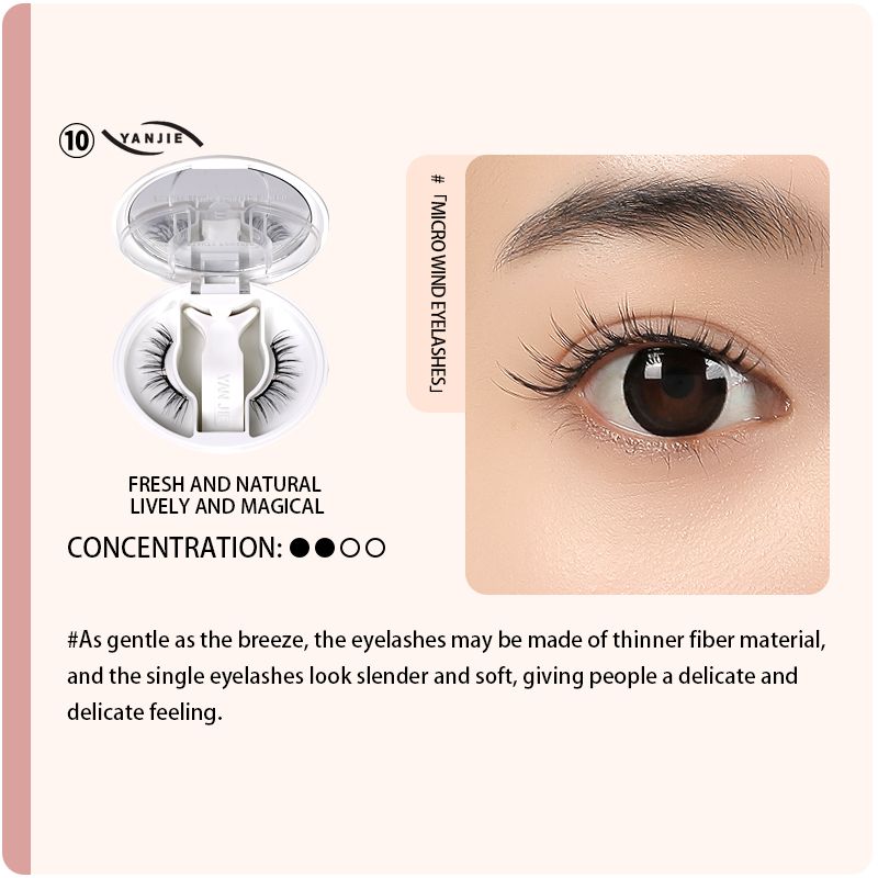 No Glue Soft Magnetic Clip On Eyelashes, Micro Wind Thin Fiber Fresh Natural Reusable Lashes Delicate Breezy Daily Makeup-No Glue Soft Magnetic Clip On Eyelashes, Micro Wind Thin Fiber Fresh Natural Reusable Lashes Delicate Breezy Daily Makeup