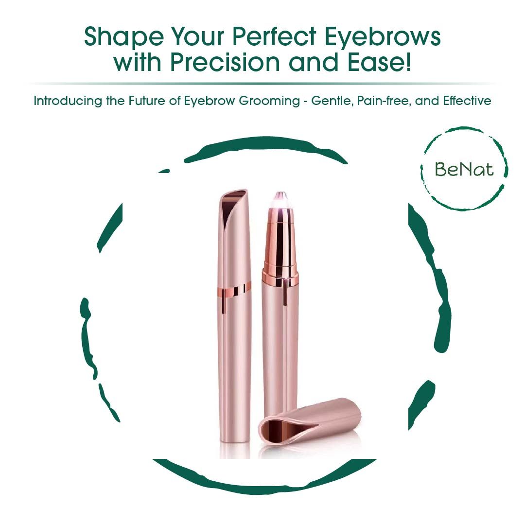 Rechargeable Eyebrow Hair Remover - Painless USB Electric Trimmer with LED Light-Rechargeable Eyebrow Hair Remover - Painless USB Electric Trimmer with LED Light