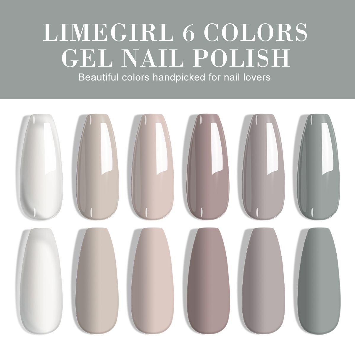 LIMEGIRL Gel Nail Polish Set 6 Color Set with UV Nail Light and Nail Tools, Soaking Nail Set, for Beginners DIY Nail Set-LIMEGIRL Gel Nail Polish Set 6 Color Set with UV Nail Light and Nail Tools, Soaking Nail Set, for Beginners DIY Nail Set
