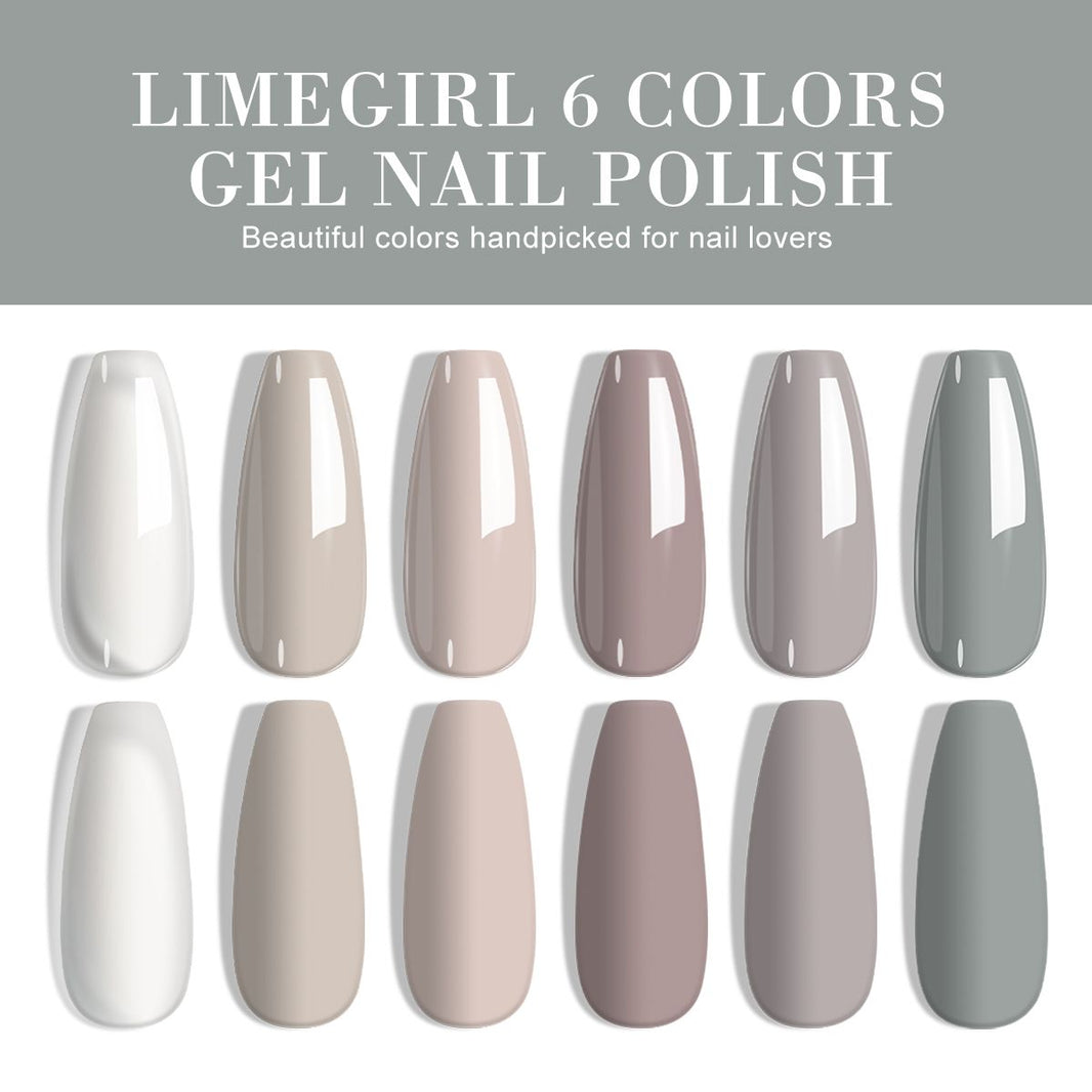 LIMEGIRL Gel Nail Polish Set 6 Color Set with UV Nail Light and Nail Tools, Soaking Nail Set, for Beginners DIY Nail Set-LIMEGIRL Gel Nail Polish Set 6 Color Set with UV Nail Light and Nail Tools, Soaking Nail Set, for Beginners DIY Nail Set