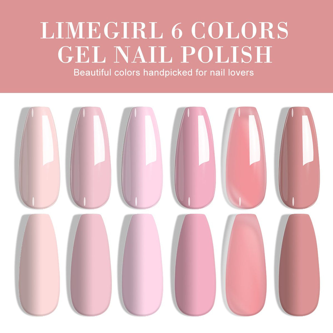 LIMEGIRL Gel Nail Polish Set 6 Color Set with UV Nail Light and Nail Tools, Soaking Nail Set, for Beginners DIY Nail Set-LIMEGIRL Gel Nail Polish Set 6 Color Set with UV Nail Light and Nail Tools, Soaking Nail Set, for Beginners DIY Nail Set