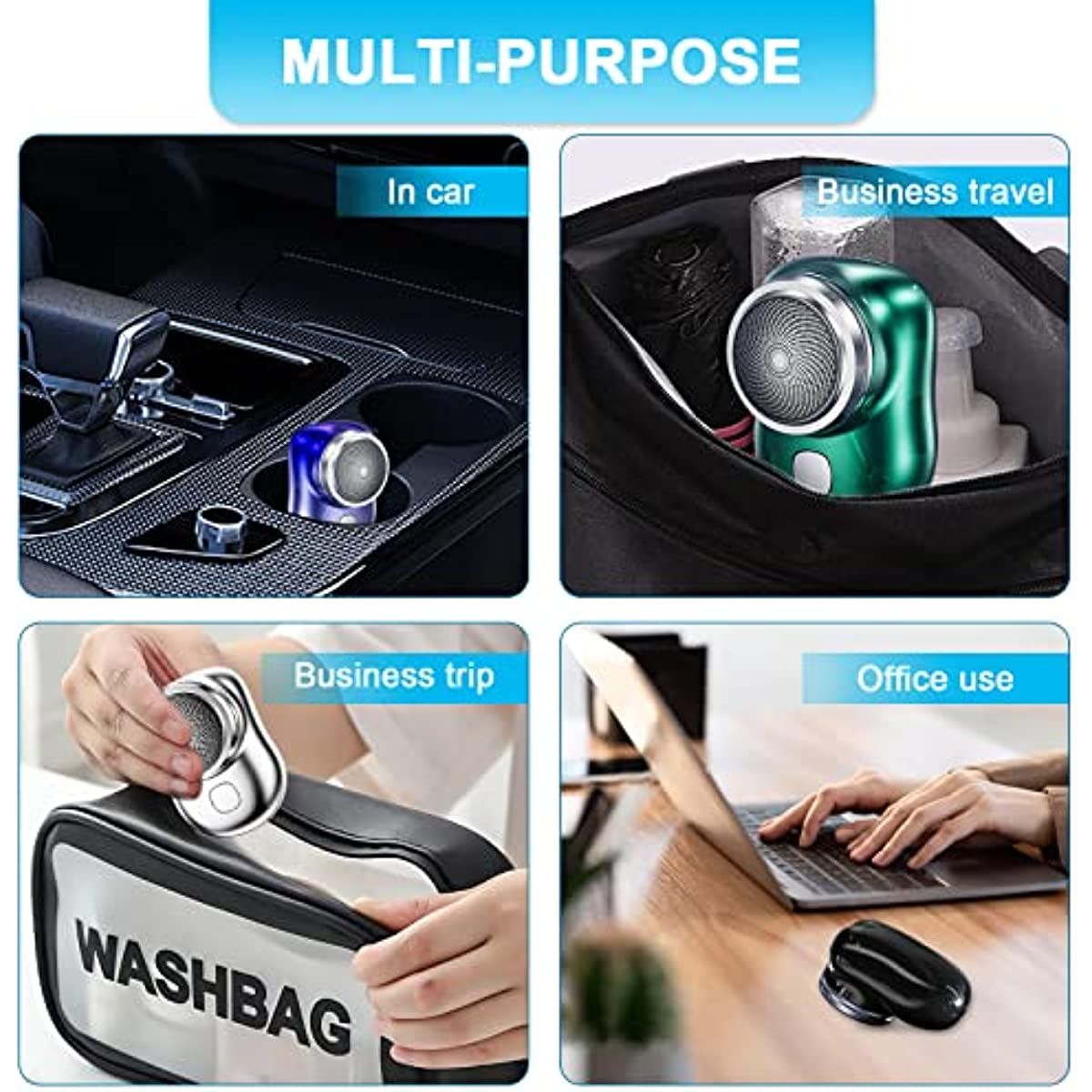 Electric Razor for Men; Mini-Shave Portable Electric Shaver; Pocket Size Portable Shaver -Wet and Dry Mens Razor USB Rechargeable Shaver Charging Easy One-Button Use for Home; Car; Travel (A-Black)-Electric Razor for Men; Mini-Shave Portable Electric Shaver; Pocket Size Portable Shaver -Wet and Dry Mens Razor USB Rechargeable Shaver Charging Easy One-Button Use for Home; Car; Travel (A-Black)