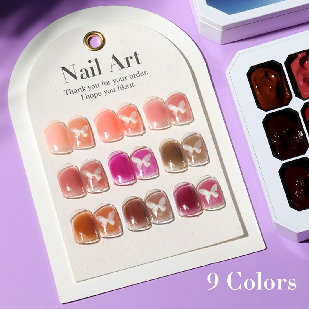 Limegirl Gradient Painting Gel, 9 Bright Colors Ombre GelNail Polish for Pigment Pat Nails Nails French ManicureSoak Off UV Set-Limegirl Gradient Painting Gel, 9 Bright Colors Ombre GelNail Polish for Pigment Pat Nails Nails French ManicureSoak Off UV Set