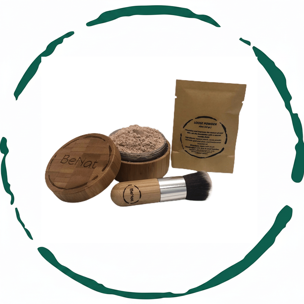 Premium BeNat Translucent Loose Setting Powder Kit with Eco-Friendly Bamboo Case, Ultra-Fine Matte Finish Finishing Powder, Includes 0.4oz Refill and Kabuki Brush, Cruelty-Free and Vegan Face Makeup-Premium BeNat Translucent Loose Setting Powder Kit with Eco-Friendly Bamboo Case, Ultra-Fine Matte Finish Finishing Powder, Includes 0.4oz Refill and Kabuki Brush, Cruelty-Free and Vegan Face Makeup