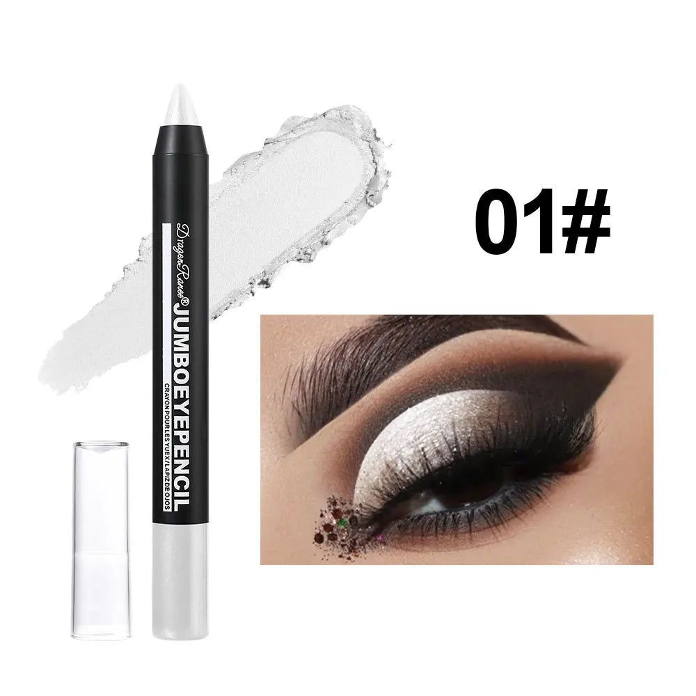 Smoky Dark Green Eyeshadow Pencil Stick Waterproof Pearlescent 12 Colors Metallic Glitter Eye Shadow Highlighter Pen Makeup Tool-Smoky Dark Green Eyeshadow Pencil Stick Waterproof Pearlescent 12 Colors Metallic Glitter Eye Shadow Highlighter Pen Makeup Tool
