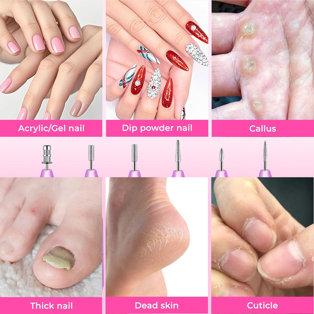 Portable Electric Nail Drill, Professional Nail File Kit for Acrylic, Gel Nails, Manicure Pedicure with Nail Drill Bits Sanding Bands Rose gold-Portable Electric Nail Drill, Professional Nail File Kit for Acrylic, Gel Nails, Manicure Pedicure with Nail Drill Bits Sanding Bands Rose gold