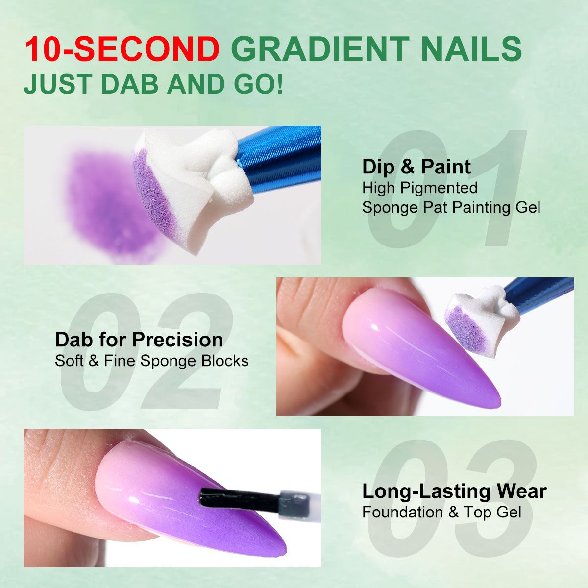 Limegirl Gradient Painting Gel, 9 Bright Colors Ombre GelNail Polish for Pigment Pat Nails Nails French ManicureSoak Off UV Set-Limegirl Gradient Painting Gel, 9 Bright Colors Ombre GelNail Polish for Pigment Pat Nails Nails French ManicureSoak Off UV Set