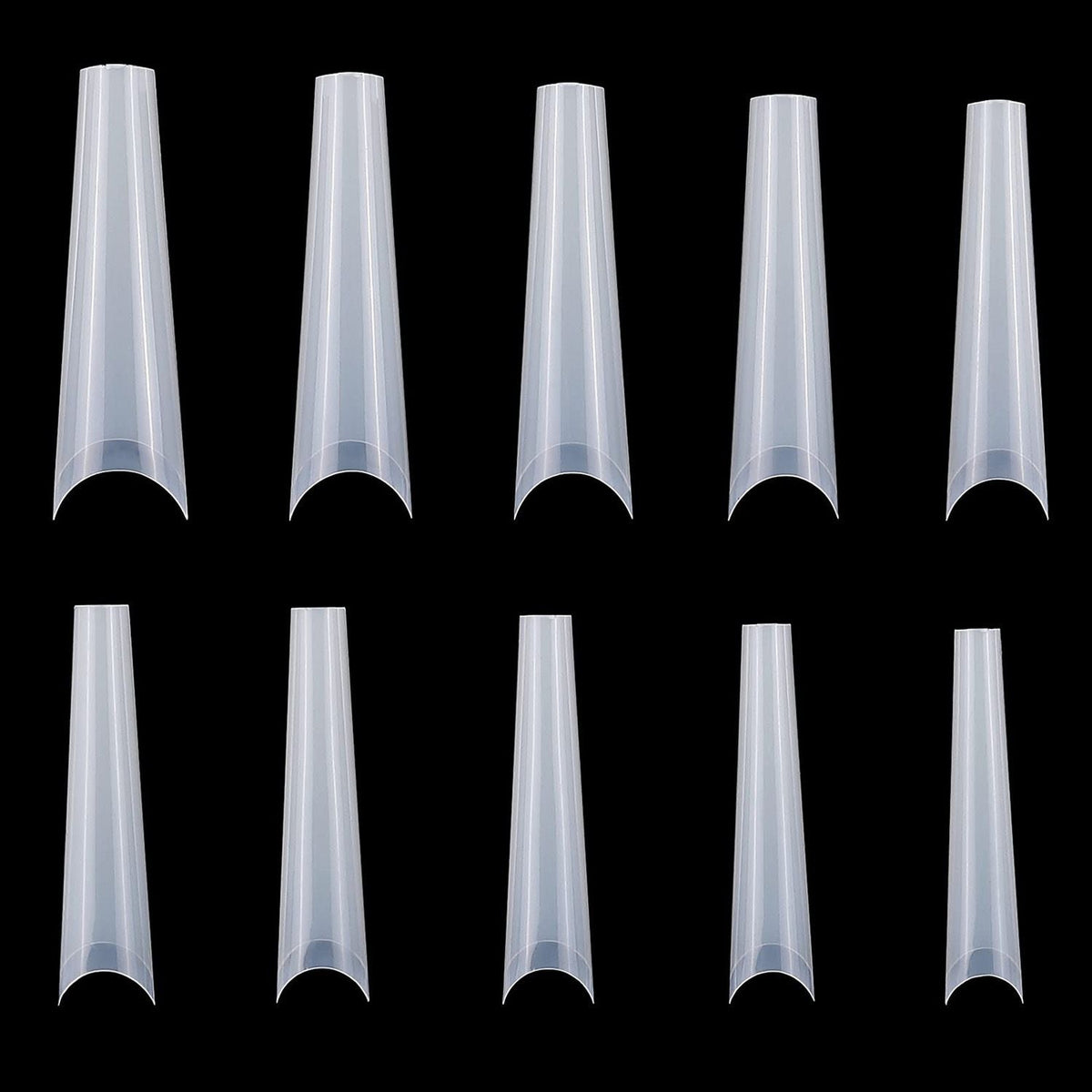 500Pcs False Nail Tips C Curve Half Cover French Nails Extra Long Fake Finger Nails For Nail Art Salons Home DIY 10 Sizes-500Pcs False Nail Tips C Curve Half Cover French Nails Extra Long Fake Finger Nails For Nail Art Salons Home DIY 10 Sizes