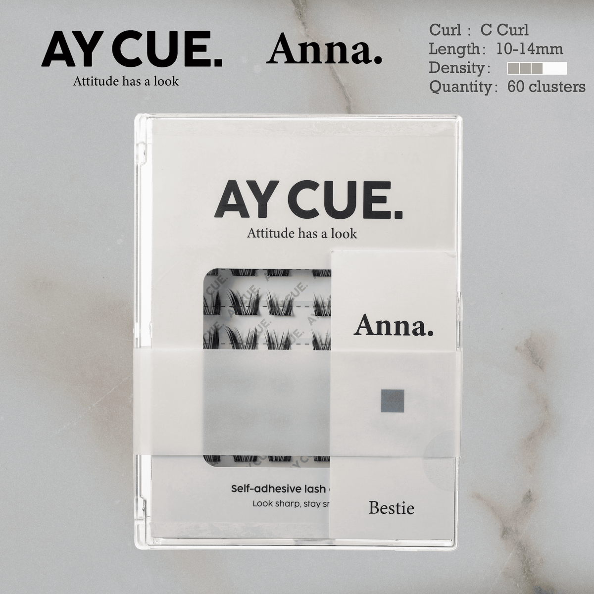 AYCUE #ANNA# Self-adhesive Lash Clusters C Curl 10-14mm 60 Clusters Glue-free Eyelashes Extensions for Natural Look Easy Application Lightweight & Reusable Cosmetic-AYCUE #ANNA# Self-adhesive Lash Clusters C Curl 10-14mm 60 Clusters Glue-free Eyelashes Extensions for Natural Look Easy Application Lightweight & Reusable Cosmetic