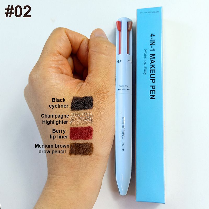 4 Color Lip Liner Highlighter Eyeliner And Eyebrow Pencil 4in1 makeup pen-4 Color Lip Liner Highlighter Eyeliner And Eyebrow Pencil 4in1 makeup pen