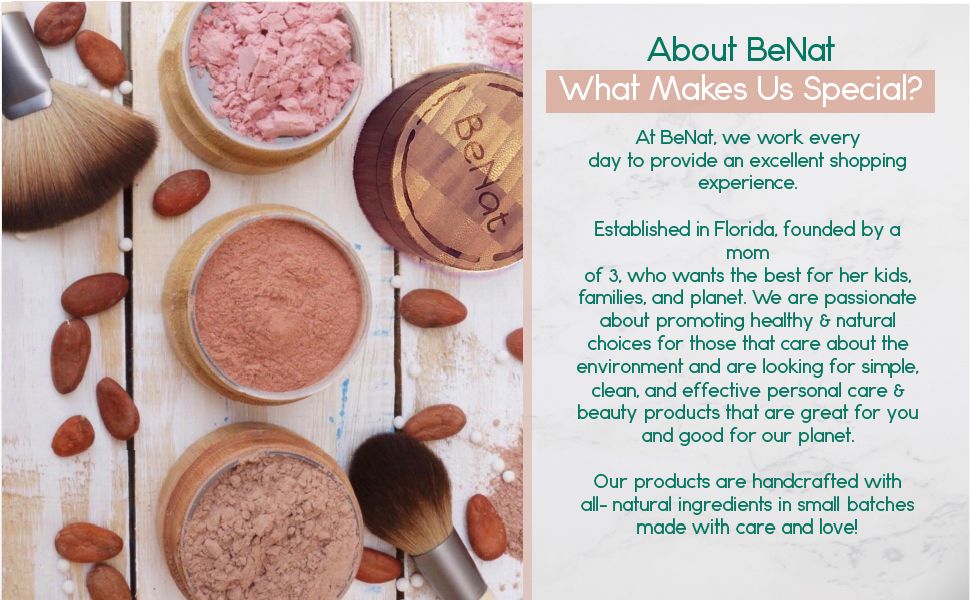 BeNat All-Natural Blush Loose Powder | Reusable Bamboo Container with Refills | Vegan & Lightweight Face Makeup-BeNat All-Natural Blush Loose Powder | Reusable Bamboo Container with Refills | Vegan & Lightweight Face Makeup