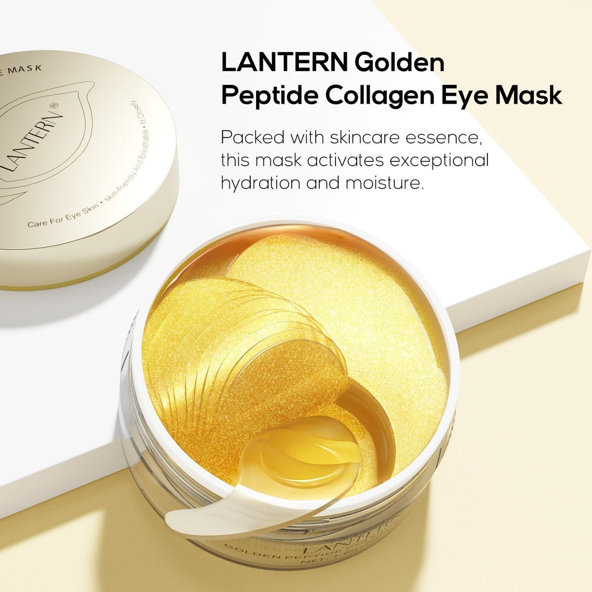 Golden Peptide Collagen Eye Mask, Moisturizing Eye Patches for Puffy Eyes and Dark Circles, 60PCS Hydrating Skincare-Golden Peptide Collagen Eye Mask, Moisturizing Eye Patches for Puffy Eyes and Dark Circles, 60PCS Hydrating Skincare