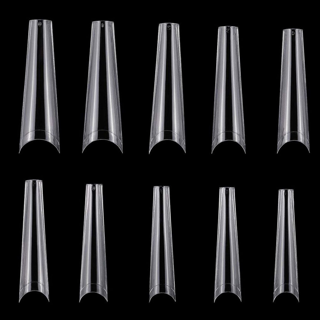 500Pcs False Nail Tips C Curve Half Cover French Nails Extra Long Fake Finger Nails For Nail Art Salons Home DIY 10 Sizes-500Pcs False Nail Tips C Curve Half Cover French Nails Extra Long Fake Finger Nails For Nail Art Salons Home DIY 10 Sizes