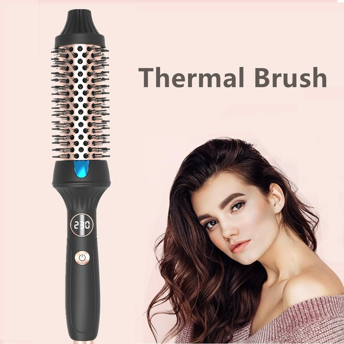 Thermal Brush Ceramic Hair Curler Comb 3 in 1 Thermal Curling Wand Double PTC Curling Brush Travel Hair Curler Combs Anti Scalding Curling Iron Ionic Hair Curler Straightener-Thermal Brush Ceramic Hair Curler Comb 3 in 1 Thermal Curling Wand Double PTC Curling Brush Travel Hair Curler Combs Anti Scalding Curling Iron Ionic Hair Curler Straightener