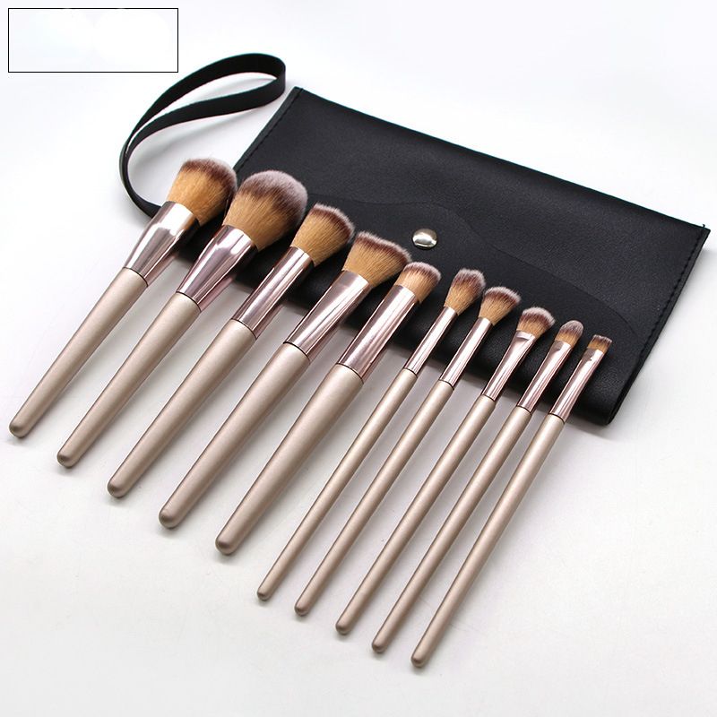 10pcs High Quality Professional Makeup Brushes Set Eyeshadow Brown Foundation Powder Cosmetic-10pcs High Quality Professional Makeup Brushes Set Eyeshadow Brown Foundation Powder Cosmetic