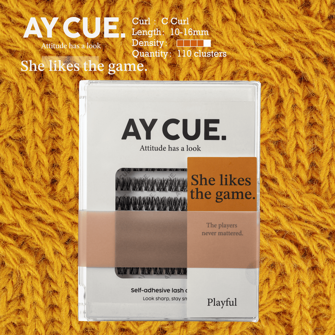 AYCUE #SHE LIKES THE GAME# Self-adhesive Lash Clusters C Curl 10-16mm 110 Clusters Glue-free Eyelashes Extensions for Natural Look Easy Application-AYCUE #SHE LIKES THE GAME# Self-adhesive Lash Clusters C Curl 10-16mm 110 Clusters Glue-free Eyelashes Extensions for Natural Look Easy Application
