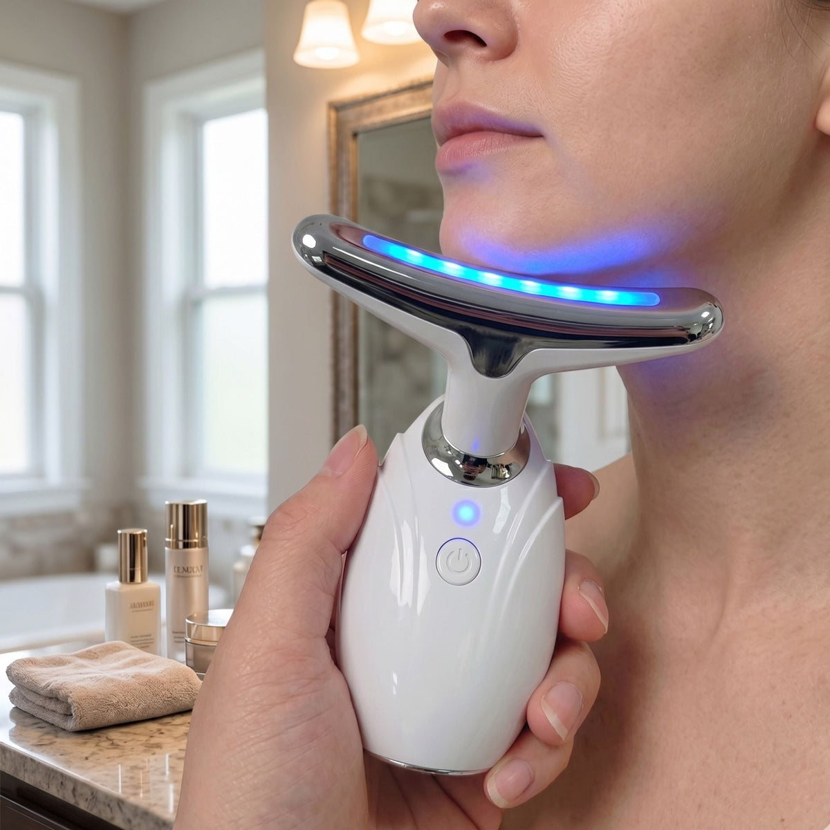 Neck & Face Lifting LED Therapy Device - Anti-Aging Wrinkle Remover & Double Chin Reducer Massager-Neck & Face Lifting LED Therapy Device - Anti-Aging Wrinkle Remover & Double Chin Reducer Massager