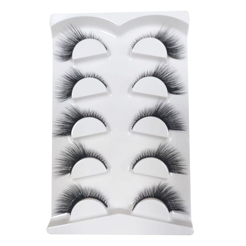 New 5Pairs High Quality Faux Eyelashes Handmade 3D Winged Natural Long Lashes Soft Cat Eye Fake Eyelash For Eye Makeup Wholesale-New 5Pairs High Quality Faux Eyelashes Handmade 3D Winged Natural Long Lashes Soft Cat Eye Fake Eyelash For Eye Makeup Wholesale