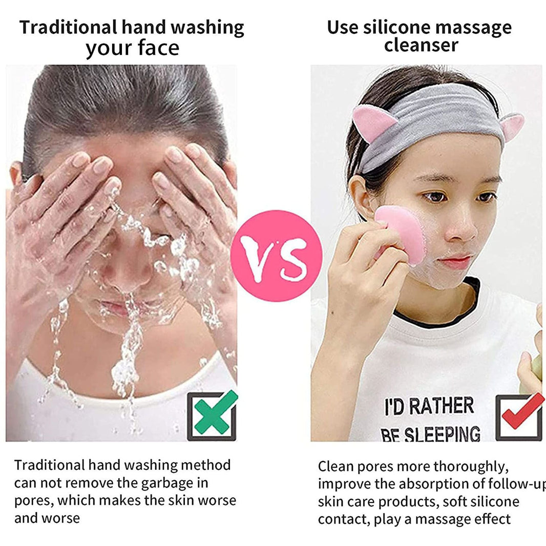 Silicone Face Scrubber-Facial Cleansing Brush Manual Waterproof Cleansing Skin Care Face Brushes for Cleansing and Exfoliating-Silicone Face Scrubber-Facial Cleansing Brush Manual Waterproof Cleansing Skin Care Face Brushes for Cleansing and Exfoliating