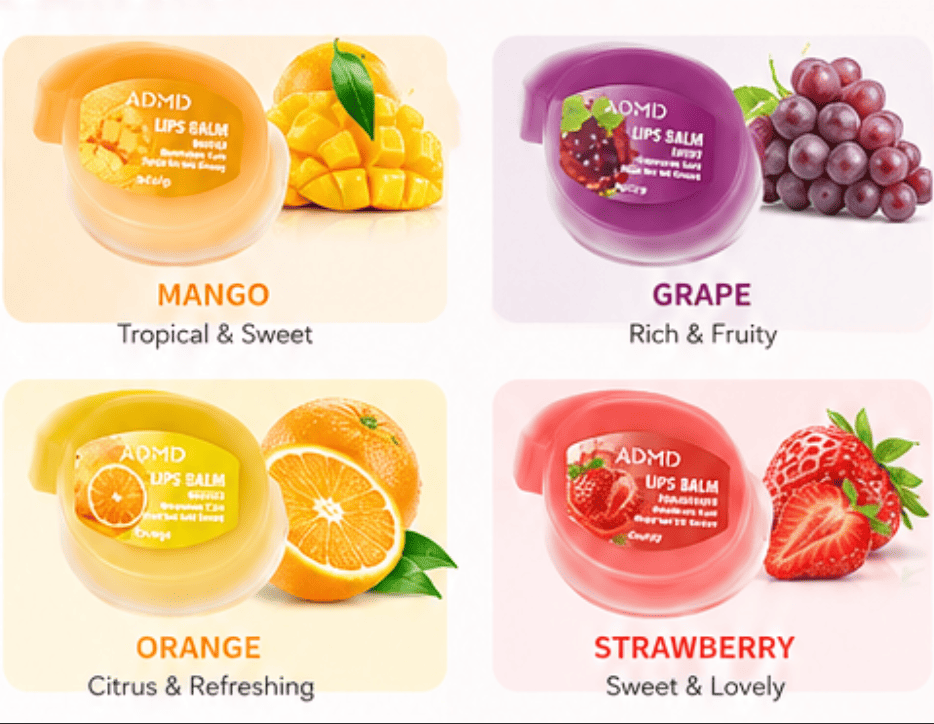 Fruit Scented Lip Balm Set, Natural Moisturizing Lip Balms for Dry Chapped Lips, 8PCS Assorted Flavors-Fruit Scented Lip Balm Set, Natural Moisturizing Lip Balms for Dry Chapped Lips, 8PCS Assorted Flavors
