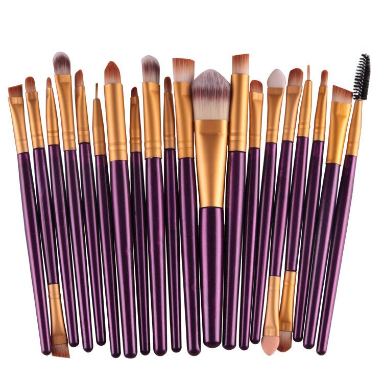 20Pcs Makeup Brushes Set Professional Plastic Handle Soft Synthetic Hair Powder Foundation Eyeshadow Make Up Brushes Cosmetics-20Pcs Makeup Brushes Set Professional Plastic Handle Soft Synthetic Hair Powder Foundation Eyeshadow Make Up Brushes Cosmetics