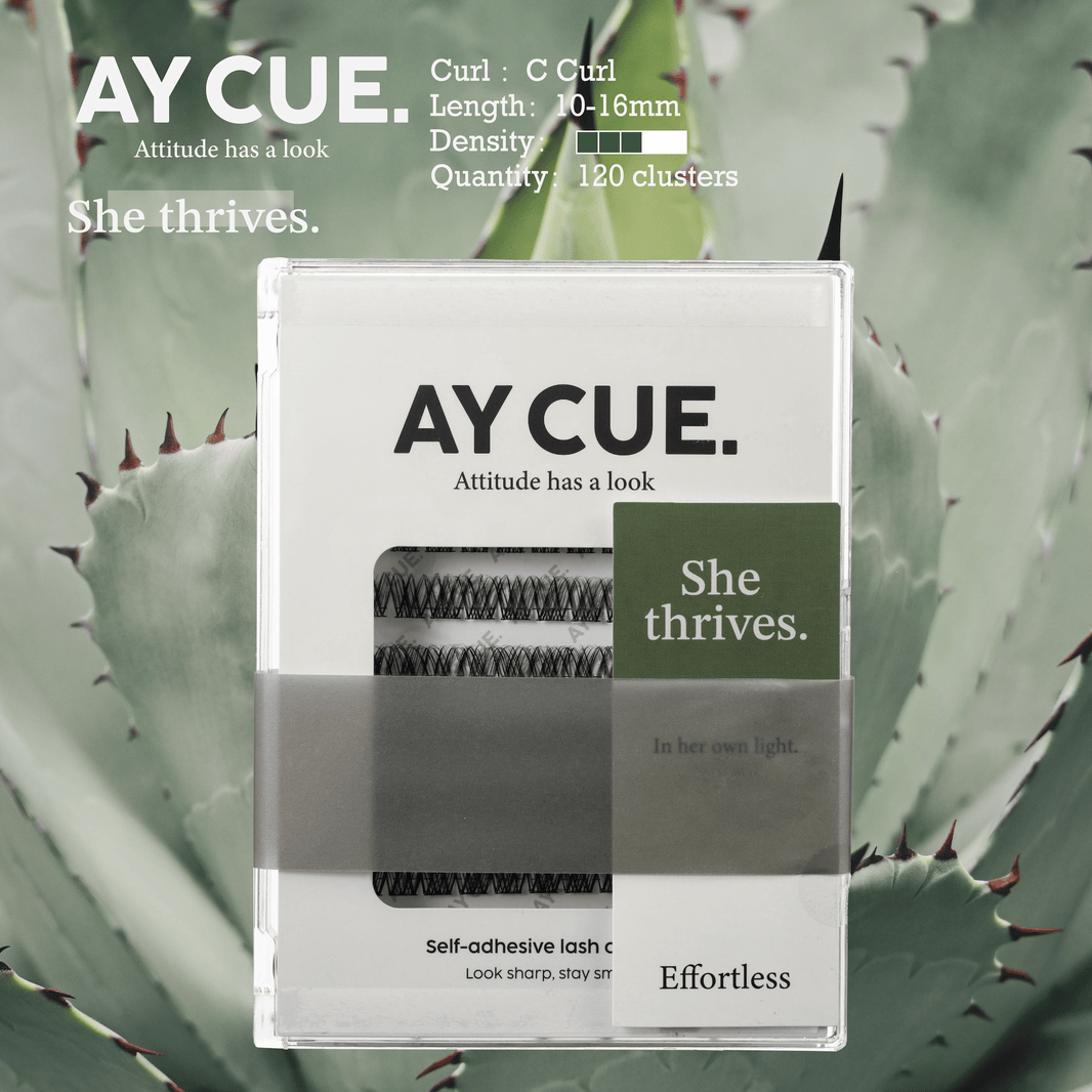 AYCUE #SHE THRIVES# Self-adhesive Lash Clusters C Curl 10-16mm 120 Clusters Glue-free Eyelashes Extensions for Natural Look Easy Application-AYCUE #SHE THRIVES# Self-adhesive Lash Clusters C Curl 10-16mm 120 Clusters Glue-free Eyelashes Extensions for Natural Look Easy Application