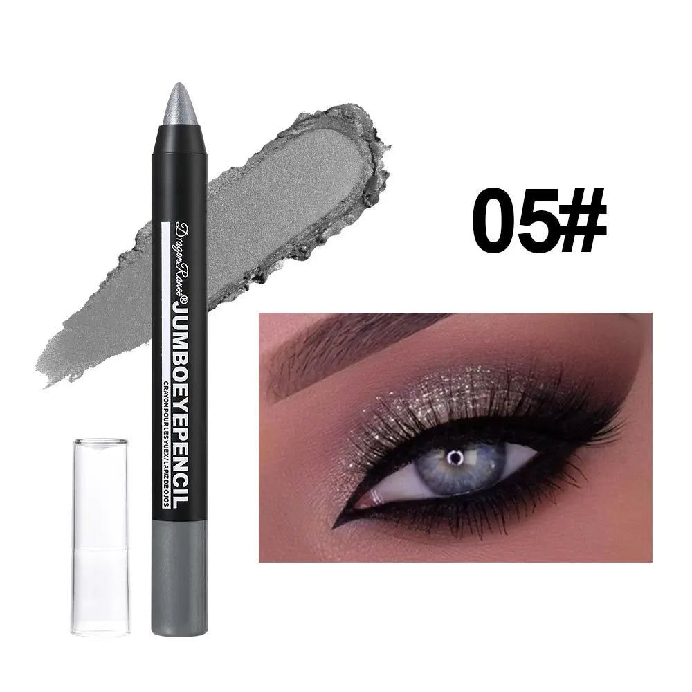 Smoky Dark Green Eyeshadow Pencil Stick Waterproof Pearlescent 12 Colors Metallic Glitter Eye Shadow Highlighter Pen Makeup Tool-Smoky Dark Green Eyeshadow Pencil Stick Waterproof Pearlescent 12 Colors Metallic Glitter Eye Shadow Highlighter Pen Makeup Tool