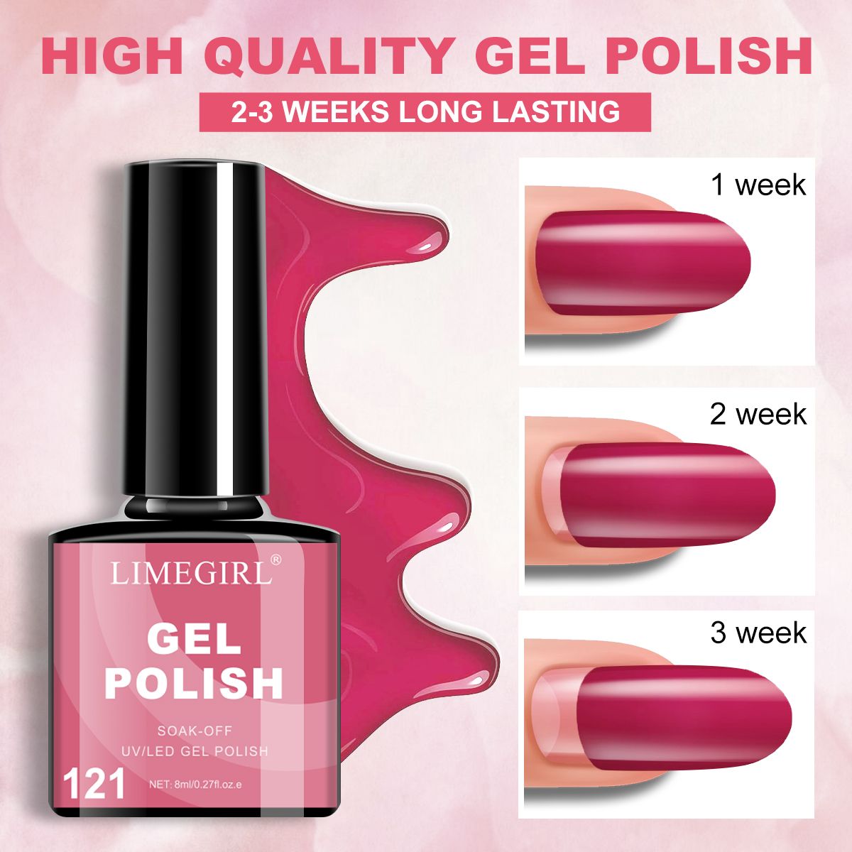 LIMEGIRL 6pcs Gel Polish Set 6 Vibrant Colors UV Gel NailPolish Red Blue Green Hema TMPTA TPO 3-free AllSeasons NailGel for Christmas Gift Women Girls-LIMEGIRL 6pcs Gel Polish Set 6 Vibrant Colors UV Gel NailPolish Red Blue Green Hema TMPTA TPO 3-free AllSeasons NailGel for Christmas Gift Women Girls