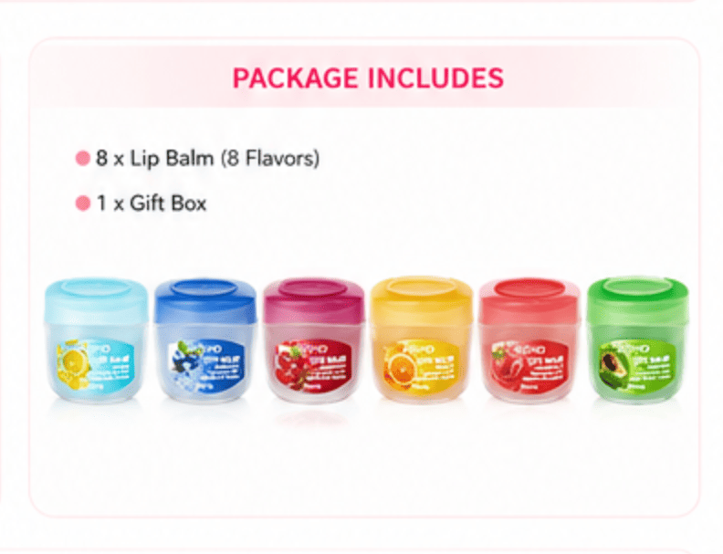 Fruit Scented Lip Balm Set, Natural Moisturizing Lip Balms for Dry Chapped Lips, 8PCS Assorted Flavors-Fruit Scented Lip Balm Set, Natural Moisturizing Lip Balms for Dry Chapped Lips, 8PCS Assorted Flavors