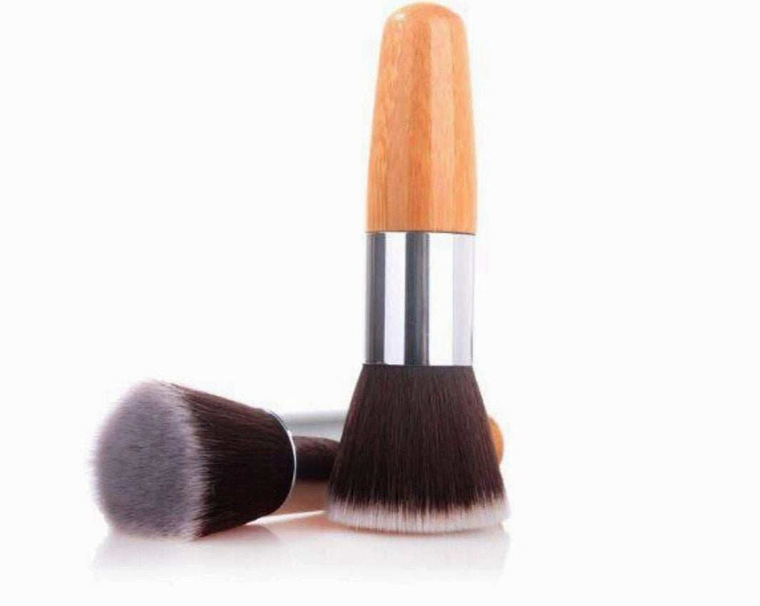 Premium Kabuki Blush Brush - High-Density Soft Synthetic Makeup Brush with Eco-Friendly Bamboo Handle for Flawless Powder & Contour Blending-Premium Kabuki Blush Brush - High-Density Soft Synthetic Makeup Brush with Eco-Friendly Bamboo Handle for Flawless Powder & Contour Blending