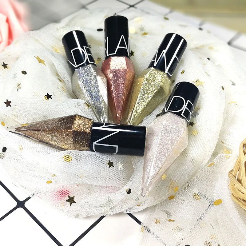 New Professional Shiny Eye Liners Cosmetics for Women Pigment Silver Rose Gold Color Liquid Glitter Eyeliner Cheap Makeup-New Professional Shiny Eye Liners Cosmetics for Women Pigment Silver Rose Gold Color Liquid Glitter Eyeliner Cheap Makeup