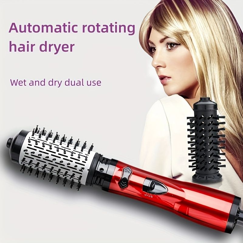2-in-1 Electric Rotating Curling Comb and Hair Dryer for Salon-Quality Styling at Home-2-in-1 Electric Rotating Curling Comb and Hair Dryer for Salon-Quality Styling at Home