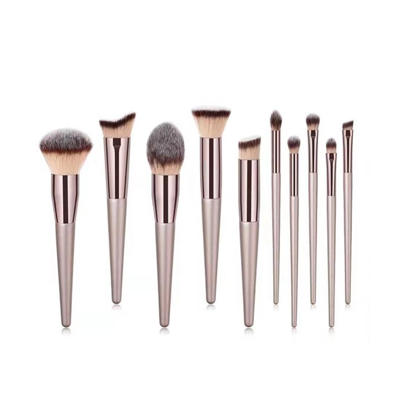 10pcs High Quality Professional Makeup Brushes Set Eyeshadow Brown Foundation Powder Cosmetic-10pcs High Quality Professional Makeup Brushes Set Eyeshadow Brown Foundation Powder Cosmetic
