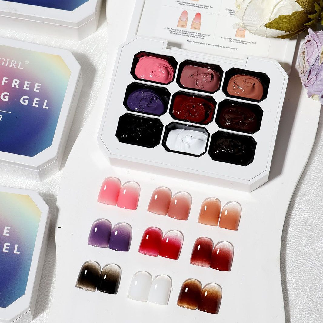 Limegirl Gradient Painting Gel, 9 Bright Colors Ombre GelNail Polish for Pigment Pat Nails Nails French ManicureSoak Off UV Set-Limegirl Gradient Painting Gel, 9 Bright Colors Ombre GelNail Polish for Pigment Pat Nails Nails French ManicureSoak Off UV Set